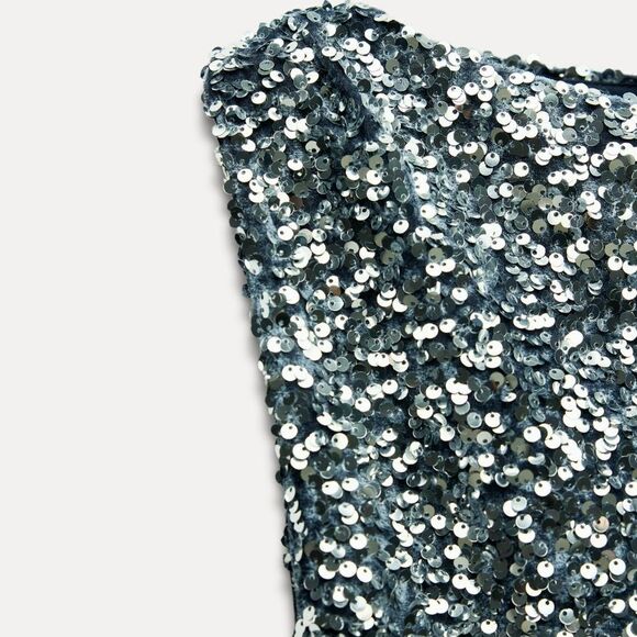 NWT ZARA MINI DRESS WITH SEQUINS - Picture 13 of 15